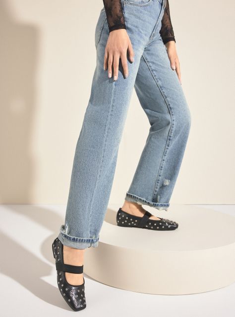 Zapato Casual Tira Elasticada y Strass Mujer-0