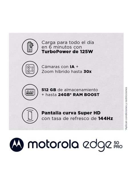 Smartphone Edge 50 Pro 5G 512GB 6.6" Blanco Liberado-4