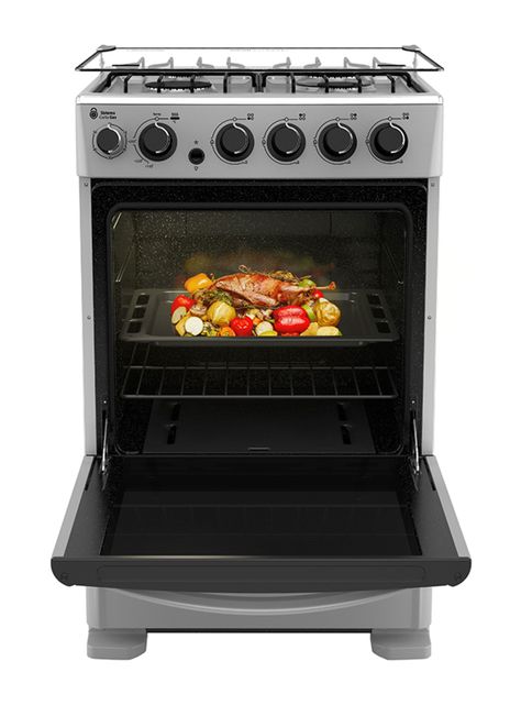 Cocina de Piso a Gas 4 Quemadores CMC5530AG0 Silver-1