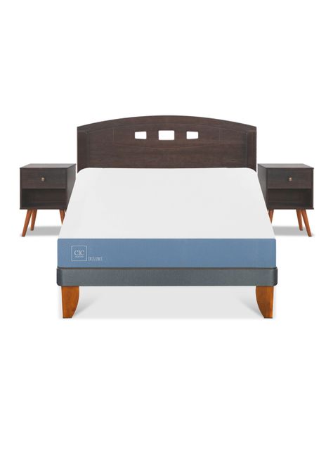 Cama Europea Excellence 2 Plazas + Set Gales Gris-2