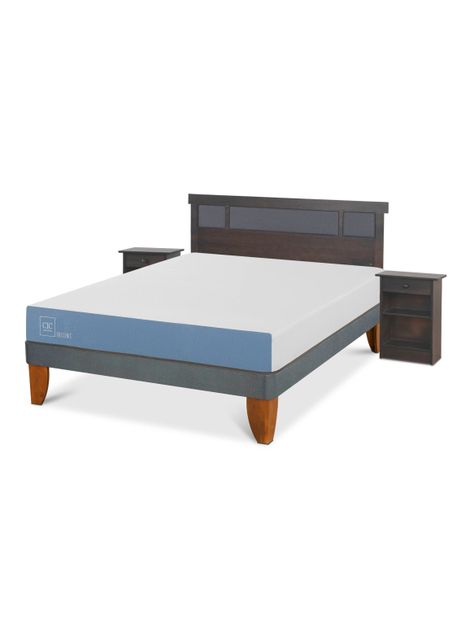 Cama Europea Excellence 2 Plazas + Set Dublin Gris-0