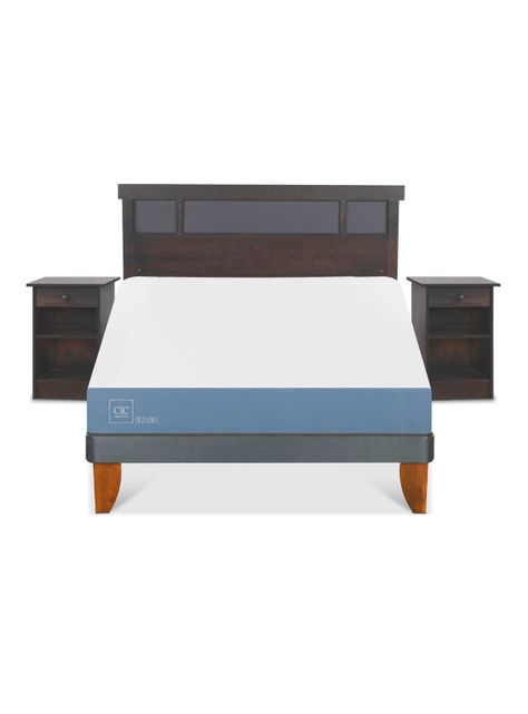 Cama Europea Excellence 2 Plazas + Set Dublin Gris-2