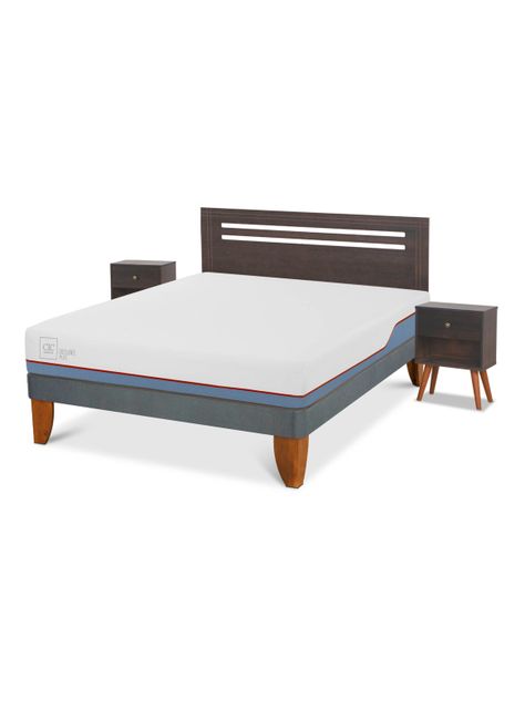Cama Europea Excellence Plus 2 Plazas Munich Gris-0