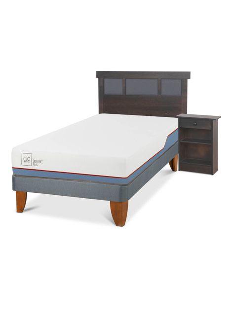 Cama Europea Excellence Plus 1.5 Plazas Set Dublin Gris-0