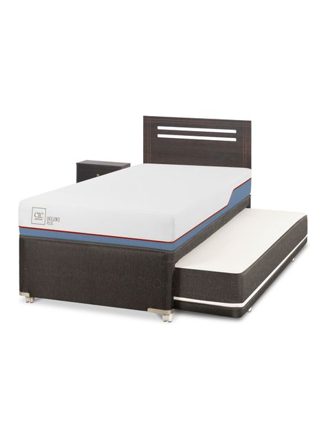 Diván Excellence Plus Black 1.5 Plazas Set Munich Gris-0