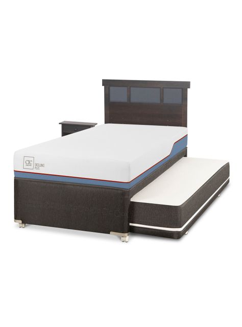 Diván Excellence Plus Black 1.5 Plazas Set Dublin Gris-0