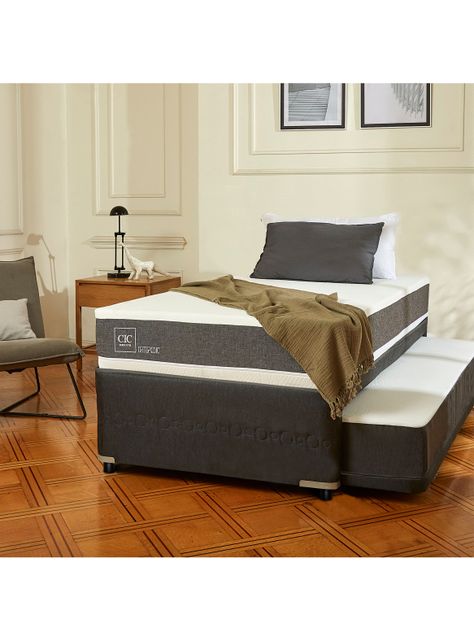 Diván Ortopedic Black 1.5 Plazas Set Gales Gris-4