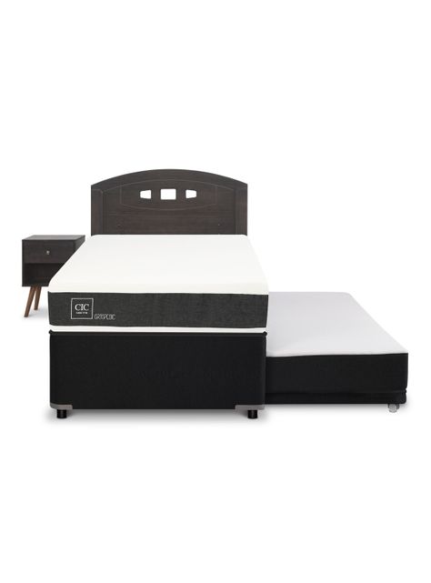 Diván Ortopedic Black 1.5 Plazas Set Gales Gris-2