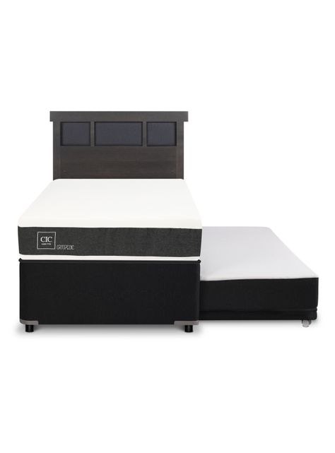 Diván Ortopedic Black 1.5 Plazas + Respaldo Dublin Gris-2