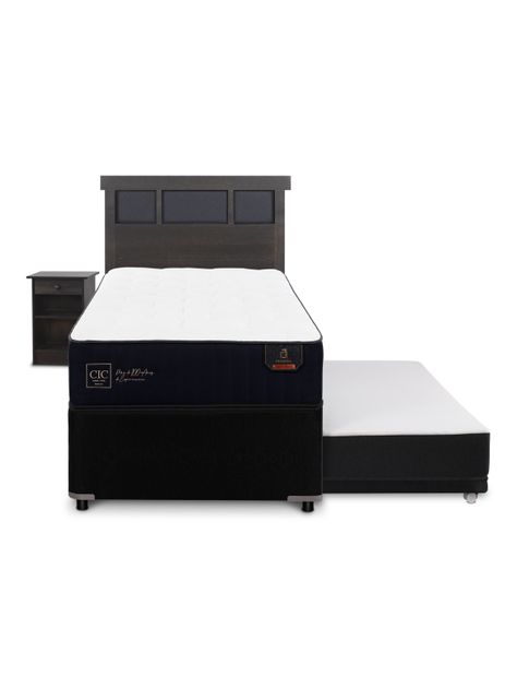 Diván Premium 1.5 Plazas + Set Dublin Gris-2