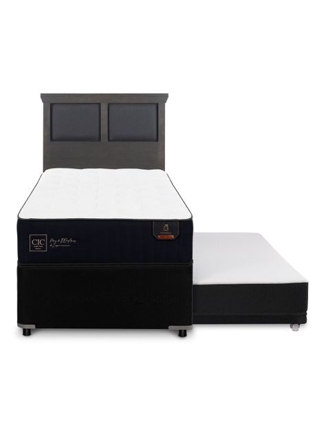 Divan Premium Black 1.5 Plazas Respaldo Torino Gris-2