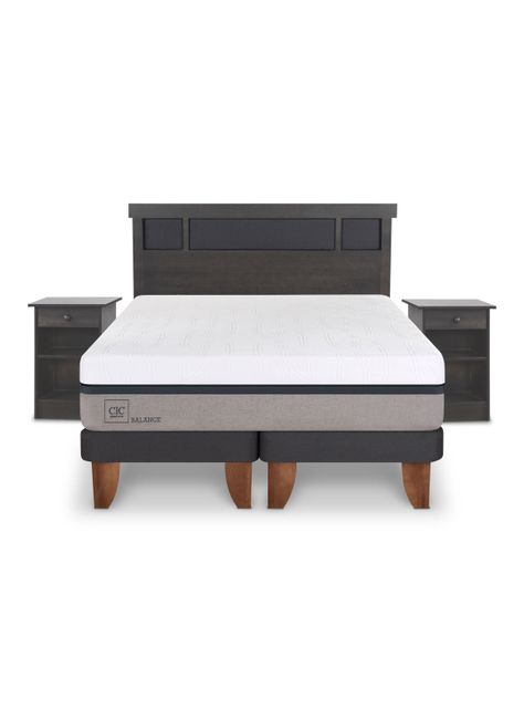 Cama Europea Balance King Set Dublin Gris-2