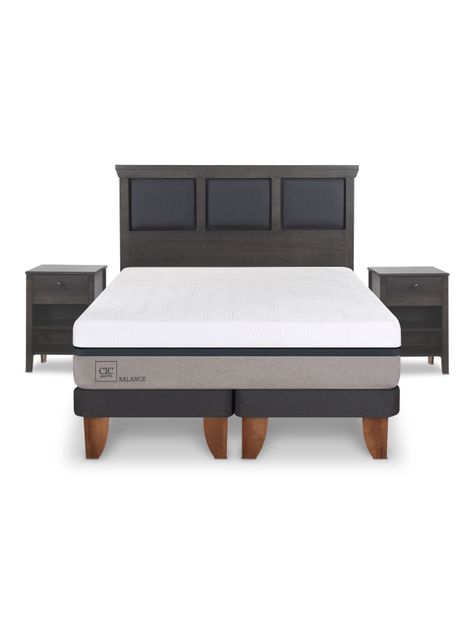 Cama Europea New Balance King + Set Torino Gris-2