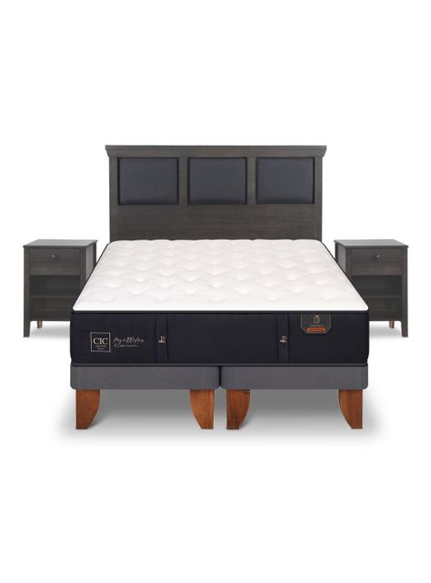 Cama Europea Premium King Set Torino Gris-2