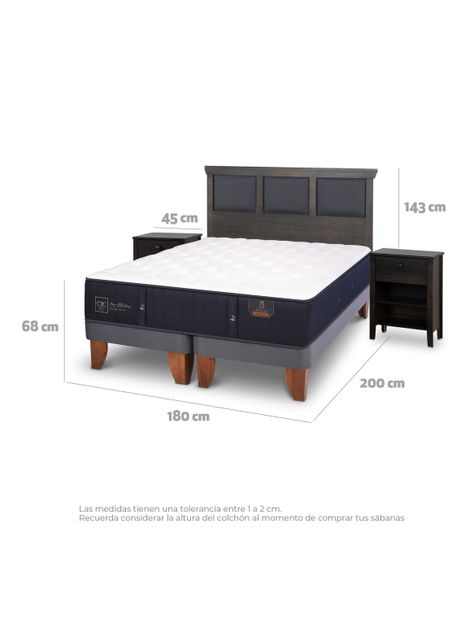 Cama Europea Premium King Set Torino Gris-1