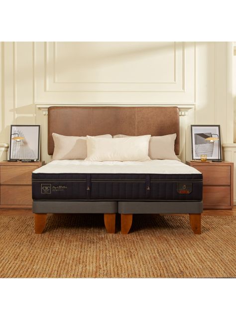 Cama Europea Super Premium King Set Torino Gris-4