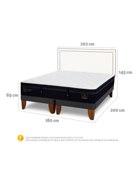 Cama Europea Super Premium King Respaldo Danubio-1