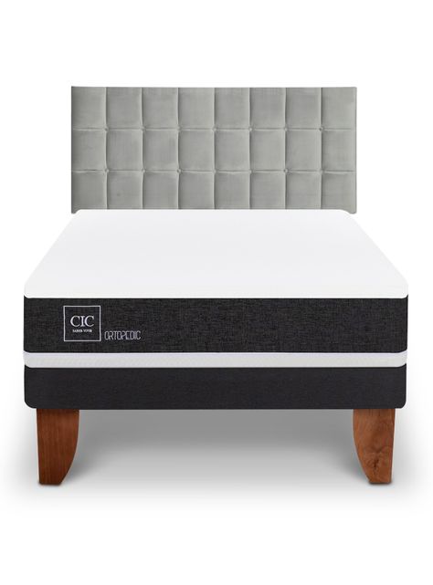 Cama Europea New Ortopedic 1.5 Plazas Respaldo Sile-2