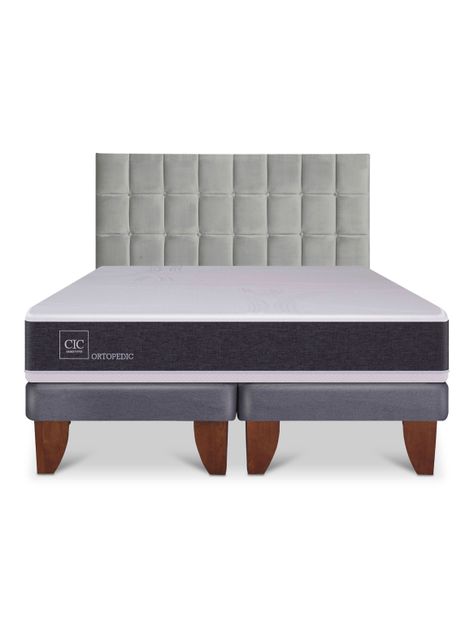 Cama Europea New Ortopedic 2 Plazas Base Dividida Respaldo Sile-2