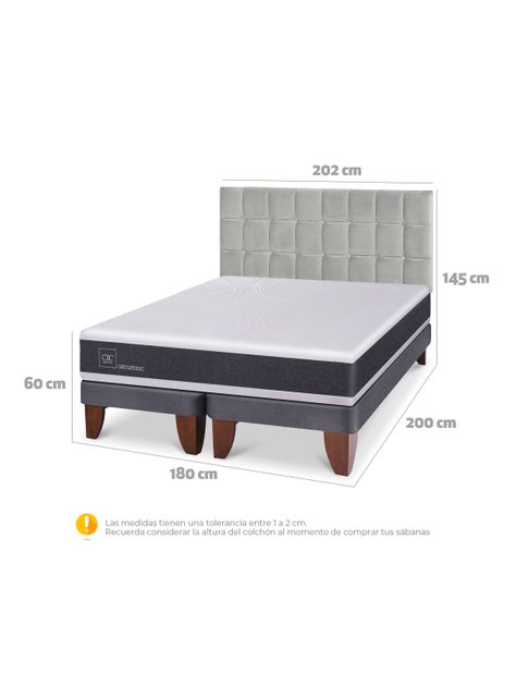 Cama Europea New Ortopedic King Respaldo Sile-1