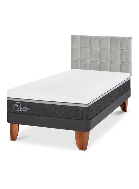Cama Europea Ortopedic Advance 1.5 Plazas Respaldo Sile-0