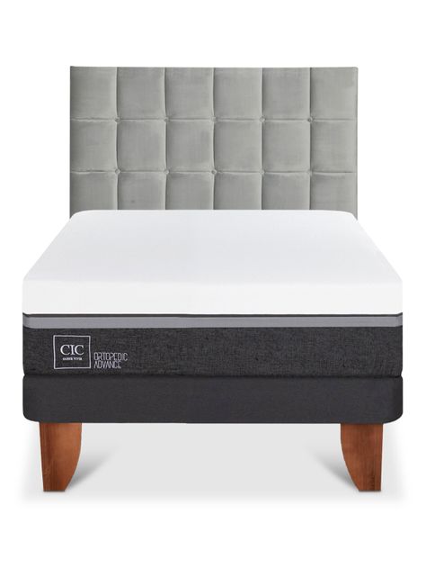 Cama Europea Ortopedic Advance 1.5 Plazas Respaldo Sile-2