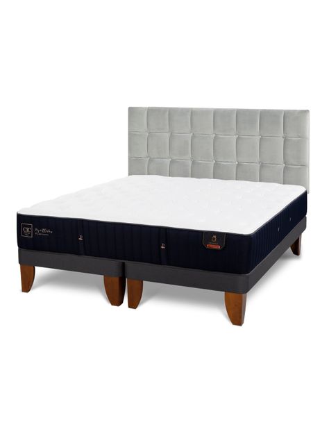 Cama Europea Premium 2 Plazas Base Dividida Respaldo Sile-0