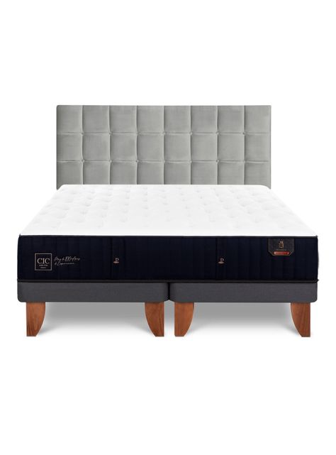 Cama Europea Premium 2 Plazas Base Dividida Respaldo Sile-2