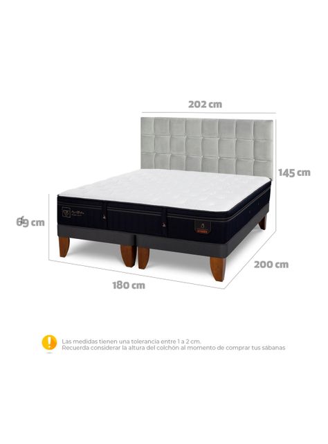 Cama Europea Super Premium King Respaldo Sile-1