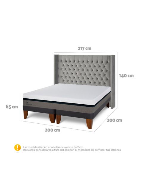 Cama Europea Balance Súper King Respaldo Sesia-1