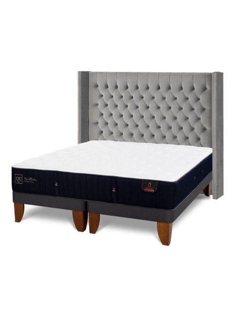 Cama Europea Super Premium 2 Plazas Base Dividida Respaldo Sesia-0