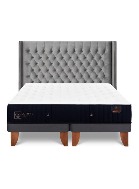 Cama Europea Super Premium 2 Plazas Base Dividida Respaldo Sesia-2