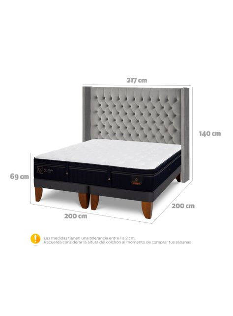 Cama Europea Súper Premium Súper King Respaldo Sesia-1