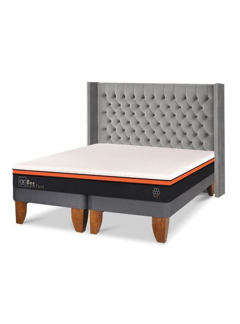 Cama Europea Bee Comfort 2 Plazas Base Dividida Respaldo Sesia-0