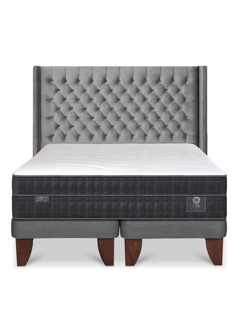 Cama Europea Lux 2 Plazas Base Dividida Respaldo Sesia-2