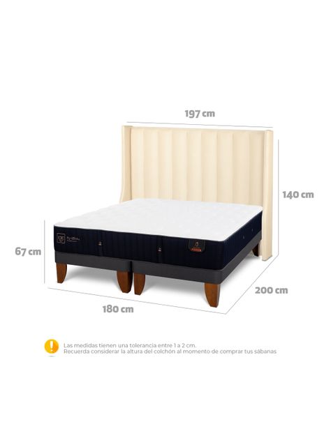 Cama Europea Premium King Respaldo Panaro-1
