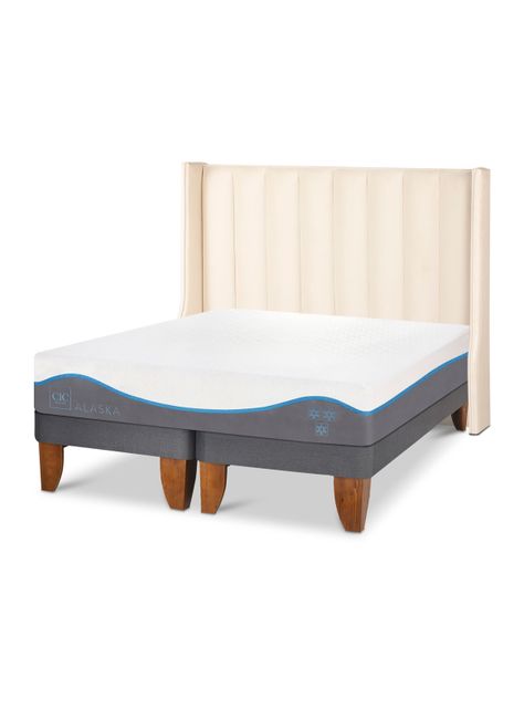 Cama Europea Alaska 2 Plazas Base Dividida Respaldo Panaro-0