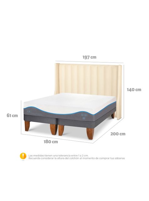 Cama Europea Alaska King Respaldo Panaro-1