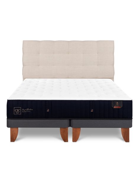 Cama Europea Premium 2 Plazas Base Dividida Respaldo Ebro-2