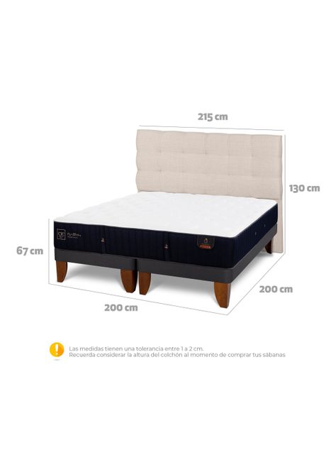 Cama Europea Premium Súper King Respaldo Ebro-1