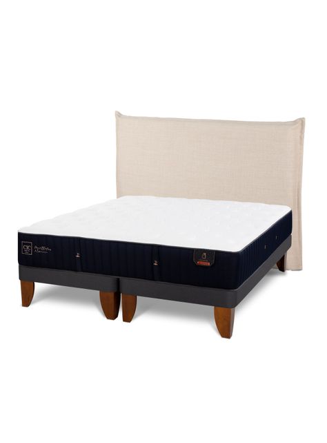 Cama Europea Premium 2 Plazas Base Dividida Respaldo Tíber-0