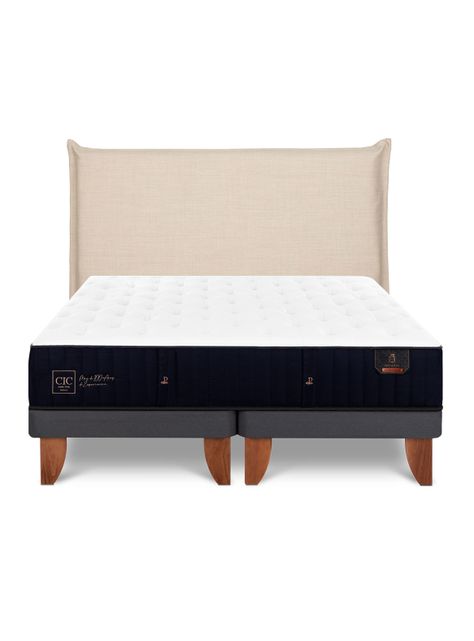 Cama Europea Premium 2 Plazas Base Dividida Respaldo Tíber-2