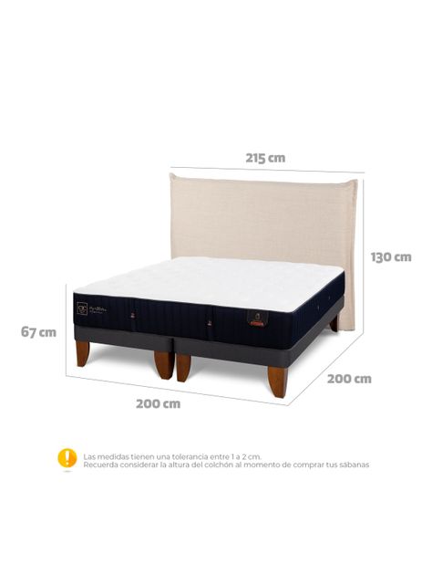Cama Europea Premium Súper King Respaldo Tíber-1
