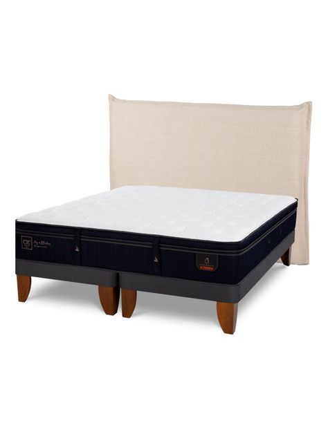 Cama Europea Super Premium 2 Plazas Base Dividida Respaldo Tíber-0