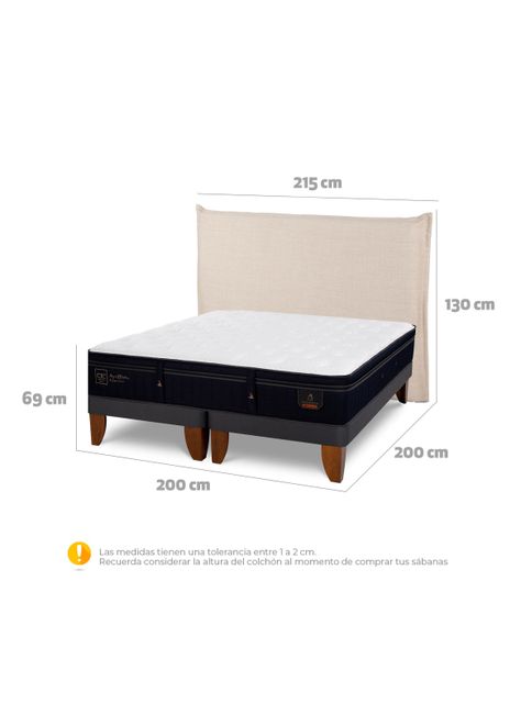 Cama Europea Súper Premium Súper King Respaldo Tíber-1