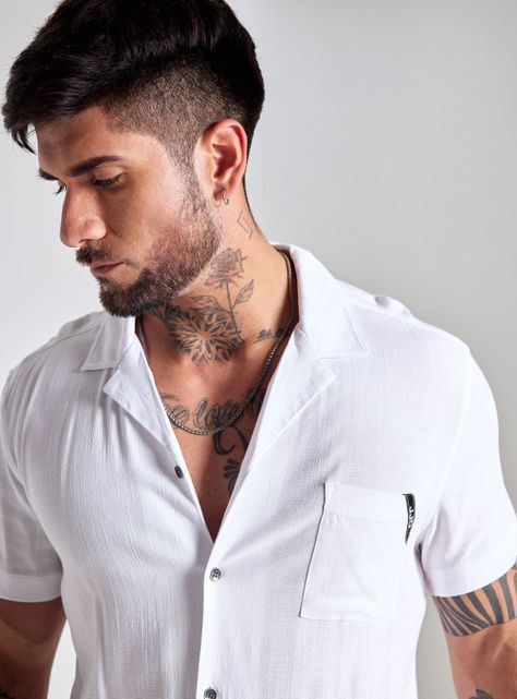 Camisa de Vestir Tela Texturada Look Lino-2