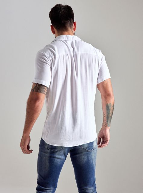 Camisa de Vestir Tela Texturada Look Lino-1