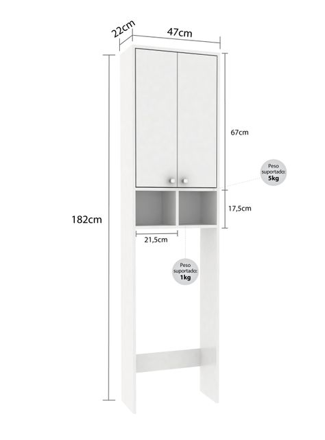 Mueble Baño Organizador 2 Puertas-1