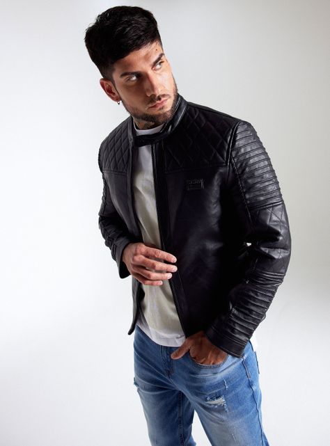 Chaqueta Biker Acolchada-0
