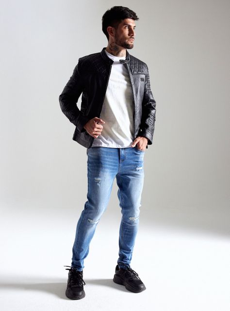 Chaqueta Biker Acolchada-4